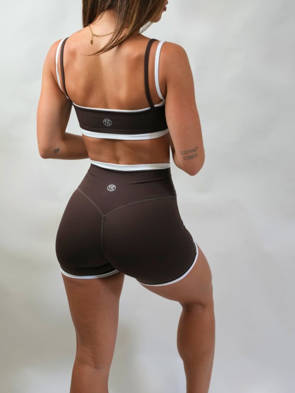 Double Take Shorts- Brown - Picture 1 of 2